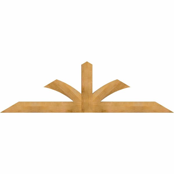 Ekena Millwork Richland Rough Sawn Timber Gable Bracket, Western Red Cedar, 96"W x 28"H x 4"D x 6"F, 7/12 Pitch GBW096X28X0406RIC00RWR - main